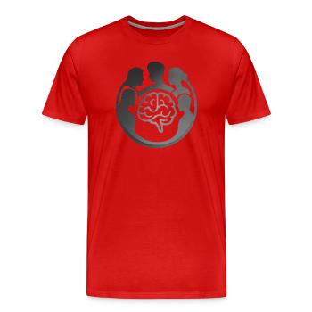 Gehirnkreis der Gemeinschaft - Männer Premium Bio T-Shirt - Rot - Vorne - Damien (186cm)