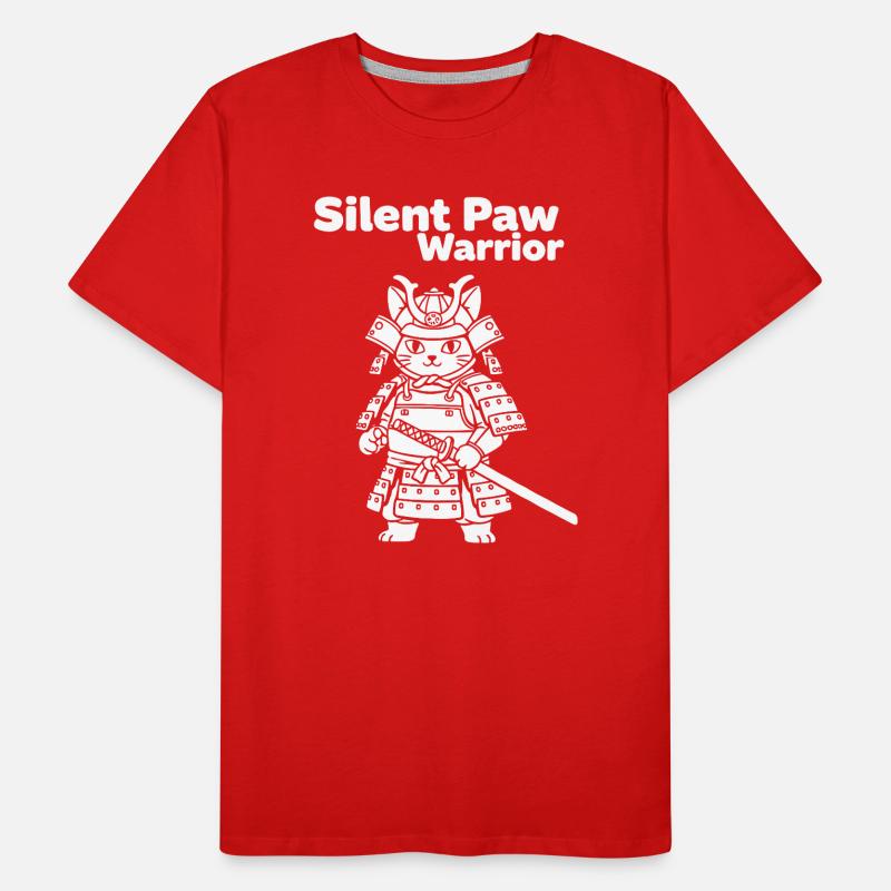 Stille Pfoten Samurai Männer Premium Bio T-Shirt