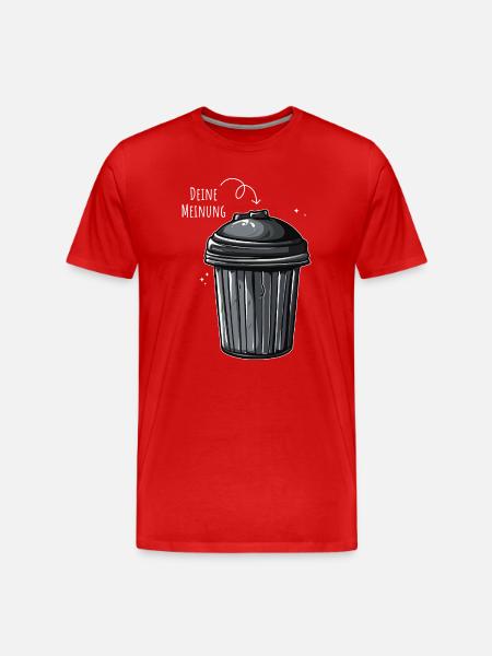 Your opinion Garbage - Men's Premium Organic T-Shirt - red