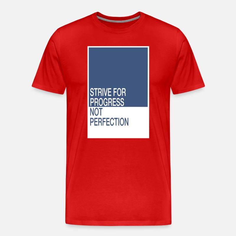 Strive for Progress, Not Perfection - Men's Premium Organic T-Shirt - red