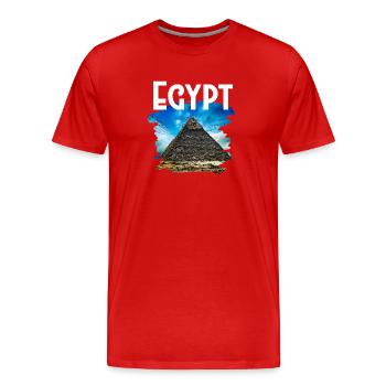 Égypte - T-shirt bio Premium Homme - rouge - Devant - Damien (186cm)