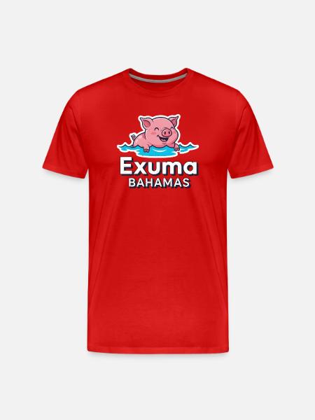 Exuma Pig Bahamas - Men's Premium Organic T-Shirt - red