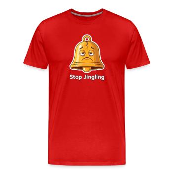 Christmas Bells Christmas Carols - Men's Premium Organic T-Shirt - red - Front - Damien (186cm)