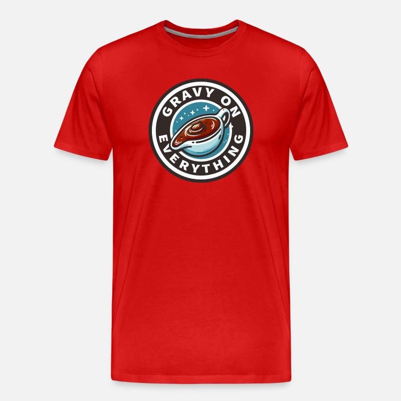 Soßenpflaster auf allem - Männer Premium Bio T-Shirt - Rot