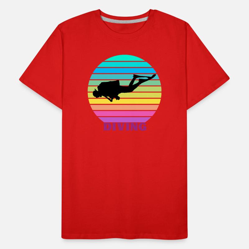 Plongée rétro T-shirt bio Premium Homme