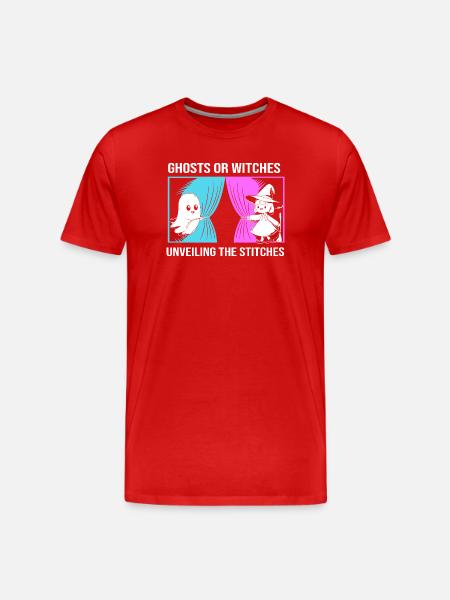 Gender Reveal Halloween - Men's Premium Organic T-Shirt - red