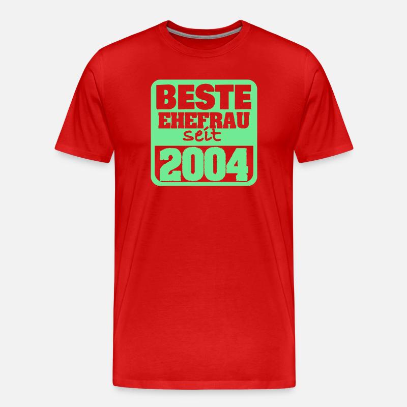 Verliebt 2004 - Männer Premium Bio T-Shirt - Rot