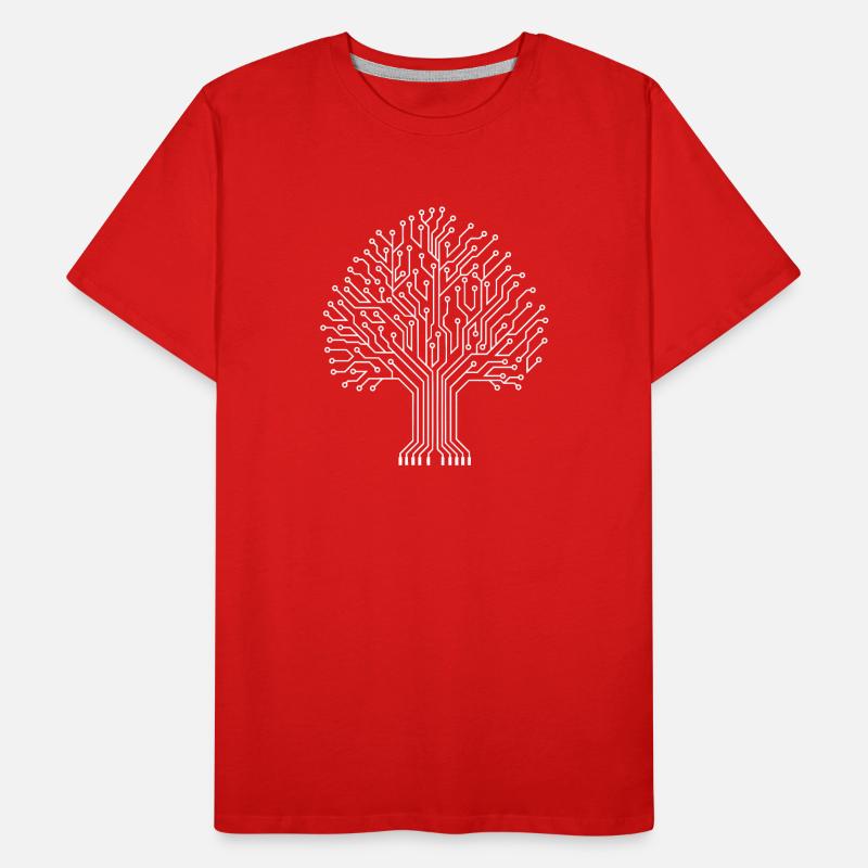 Binary Tree Joke Electrical Engineer Geek Humor Men's Premium Organic T-Shirt