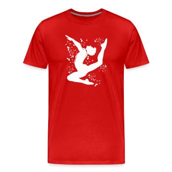 Gymnastique au sol Gymnastique artistique - T-shirt bio Premium Homme - rouge - Devant - Damien (186cm)
