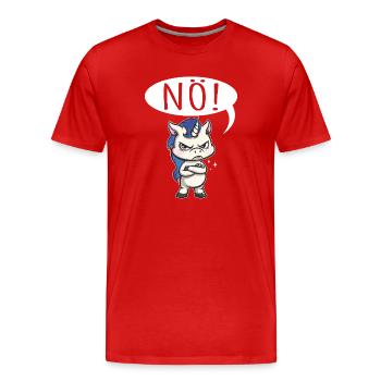 Nope Easy Nope Unicorn Girls Women Teens - Men's Premium Organic T-Shirt - red - Front - Damien (186cm)