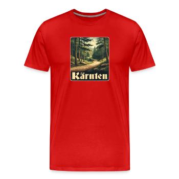 Sentier forestier de Carinthie - T-shirt bio Premium Homme - rouge - Devant - Damien (186cm)