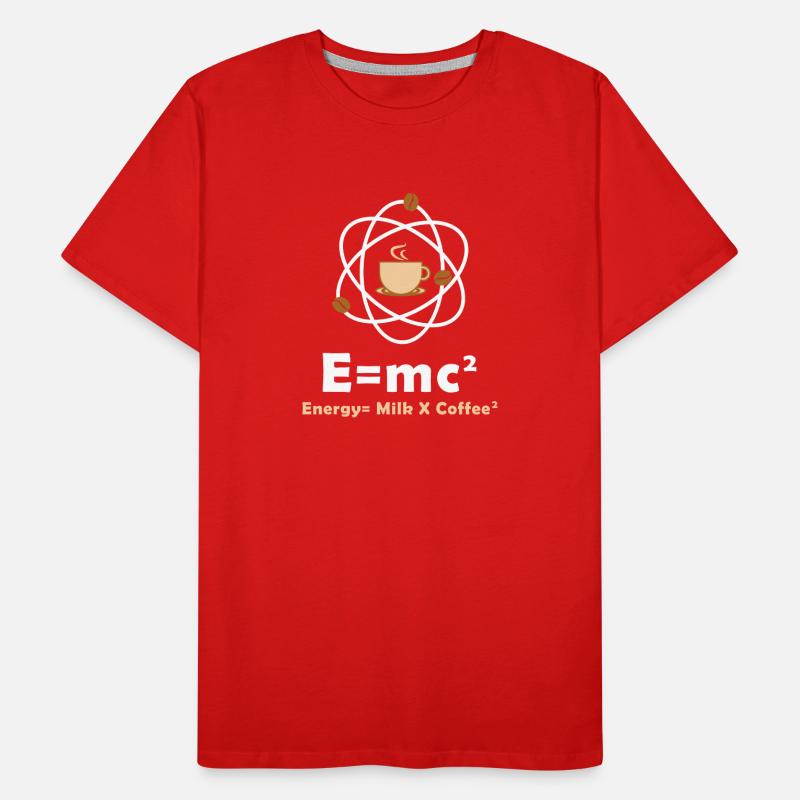E=mc² Lustiger Physiker Spruch Kaffee Physik Männer Premium Bio T-Shirt