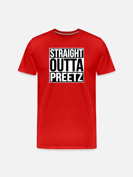 STRAIGHT OUTTA PREETZ - Männer Premium Bio T-Shirt - Rot