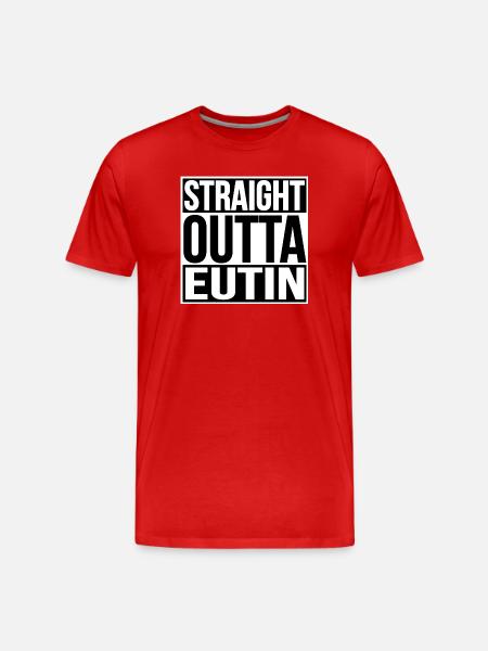 STRAIGHT OUTTA EUTIN - Men's Premium Organic T-Shirt - red