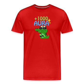 Kroko AND YOUTH WORDS - Men's Premium Organic T-Shirt - red - Front - Damien (186cm)