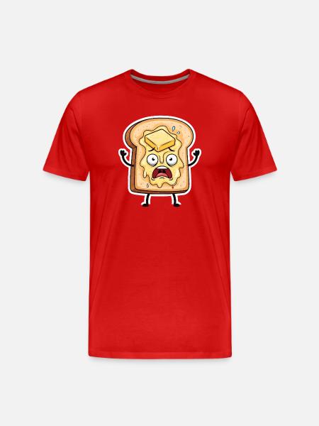 Toast with butter that melts - Men's Premium Organic T-Shirt - red