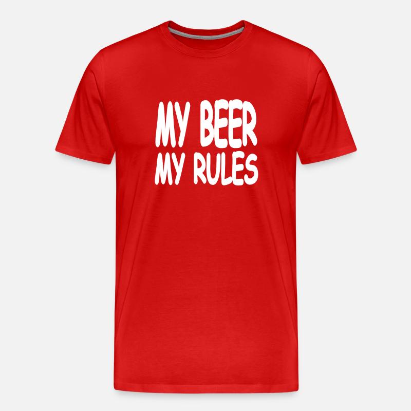 Bier - Männer Premium Bio T-Shirt - Rot