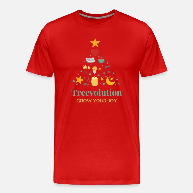 Treevolution Freude wachsen lassen - Männer Premium Bio T-Shirt - Rot