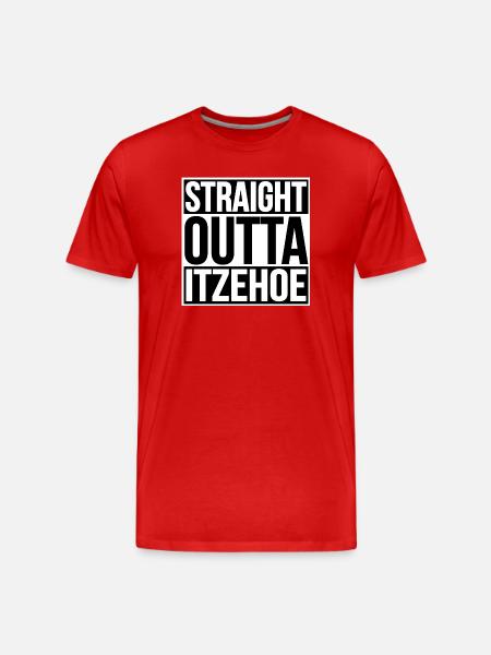 Straight Outta Itzehoe - Men's Premium Organic T-Shirt - red