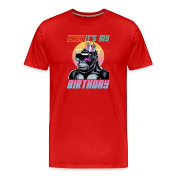 Birthday Gamer VR - Männer Premium Bio T-Shirt - Rot - Vorne - Damien (186cm)