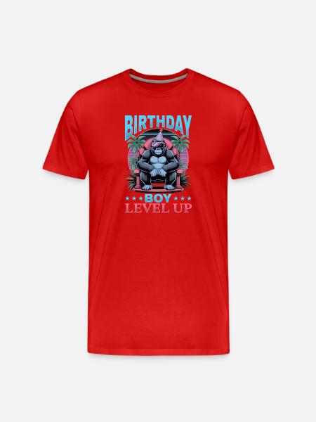 Birthday Gamer VR - Männer Premium Bio T-Shirt - Rot