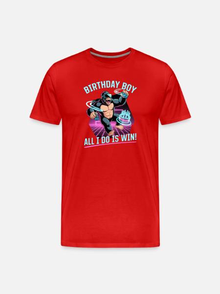Birthday Gamer VR - Männer Premium Bio T-Shirt - Rot