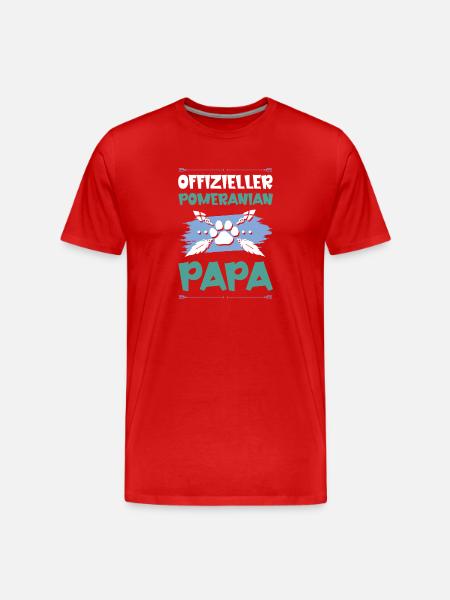 Pomeranian Pomeranian Dogs Dad - Men's Premium Organic T-Shirt - red