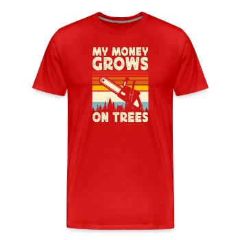 Funny Woodworker Woodworker Gift - Men's Premium Organic T-Shirt - red - Front - Damien (186cm)