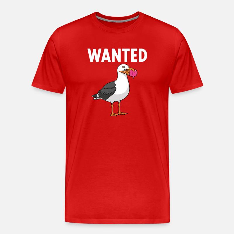 Gesucht Möwe Eiscreme Abenteuer - T-shirt bio Premium Homme - rouge