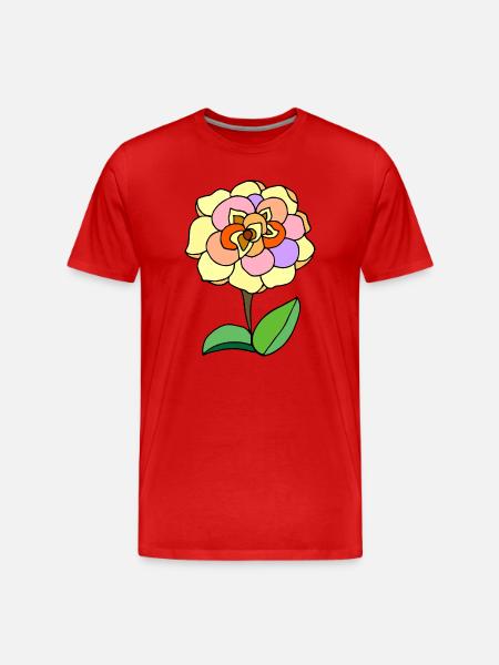 Fleur - T-shirt bio Premium Homme - rouge
