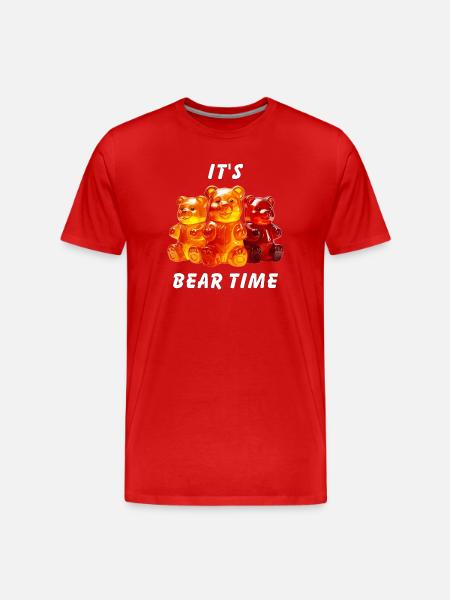 GUMMY BEARS IT'S BEAR TIME - Men's Premium Organic T-Shirt - red
