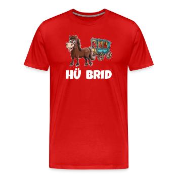 Horse Carriage Hü Brid Hybrid Car Horse - Men's Premium Organic T-Shirt - red - Front - Damien (186cm)