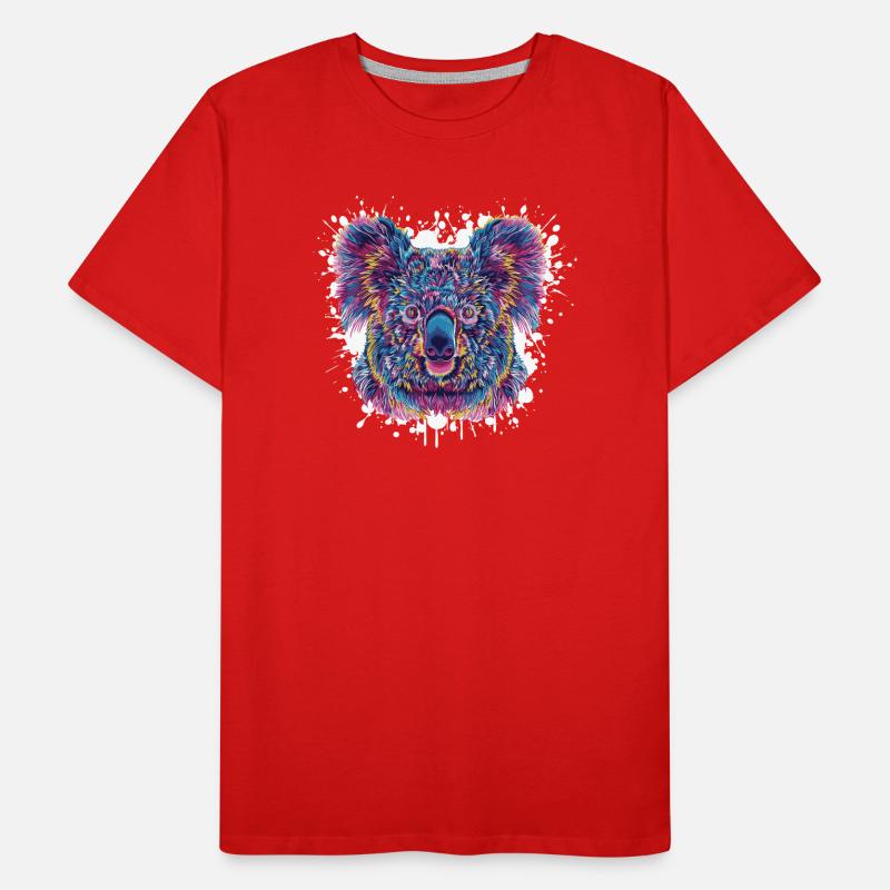 Koala Farbklecks Männer Premium Bio T-Shirt