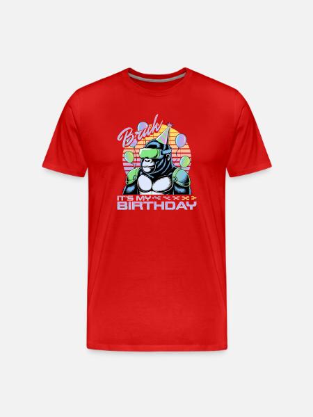 Birthday Gamer VR - Men's Premium Organic T-Shirt - red