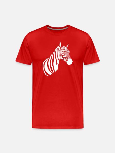 Zebra T-shirt - Men's Premium Organic T-Shirt - red