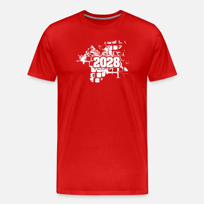 Artwork 2028 - Männer Premium Bio T-Shirt - Rot