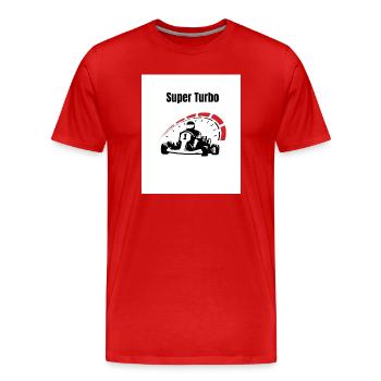 Super Turbo Kart Retro Speed - Men's Premium Organic T-Shirt - red - Front - Damien (186cm)