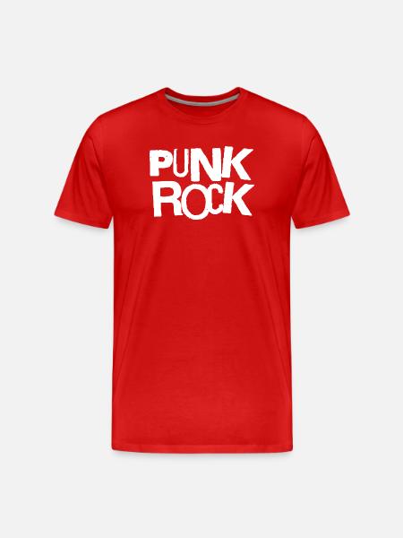 Punk Rock Bold Typography - Men's Premium Organic T-Shirt - red