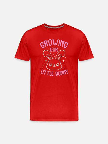 Werdende Mutter Ostern Gender Reveal - Männer Premium Bio T-Shirt - Rot