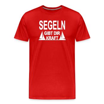 Sail - Men's Premium Organic T-Shirt - red - Front - Damien (186cm)