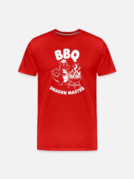 BBQ Drachenmeister Grill - Men's Premium Organic T-Shirt - red