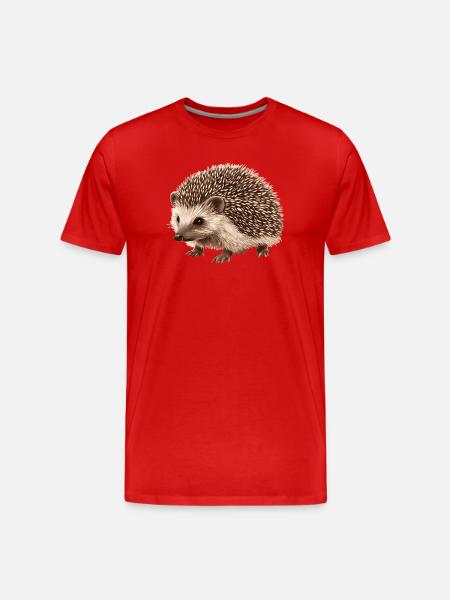 Igel - Männer Premium Bio T-Shirt - Rot