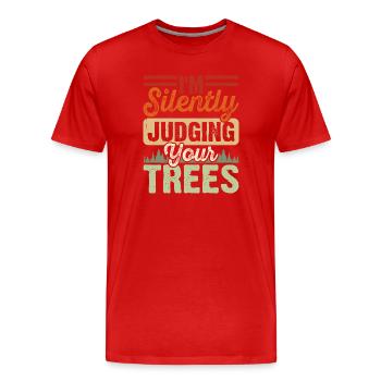Ébéniste Ébéniste Cadeau Menuisier - T-shirt bio Premium Homme - rouge - Devant - Damien (186cm)