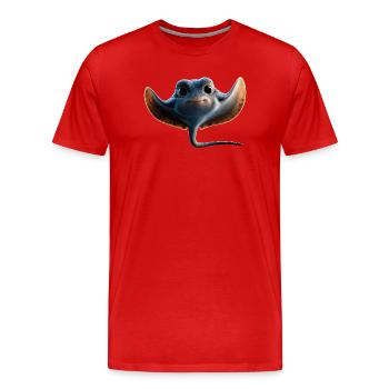 Manta Rochen Teufelsrochen Stachelrochen Taucher - Männer Premium Bio T-Shirt - Rot - Vorne - Damien (186cm)