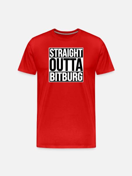Straight Outta Bitburg - Men's Premium Organic T-Shirt - red