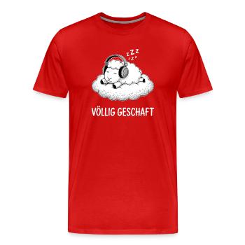 Completely done sheep design - Men's Premium Organic T-Shirt - red - Front - Damien (186cm)