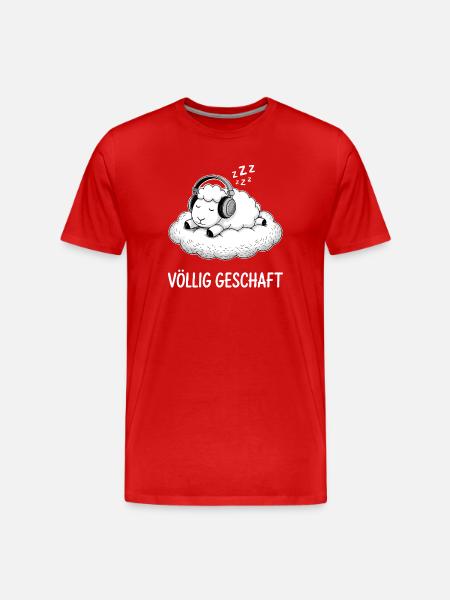 Completely done sheep design - Men's Premium Organic T-Shirt - red