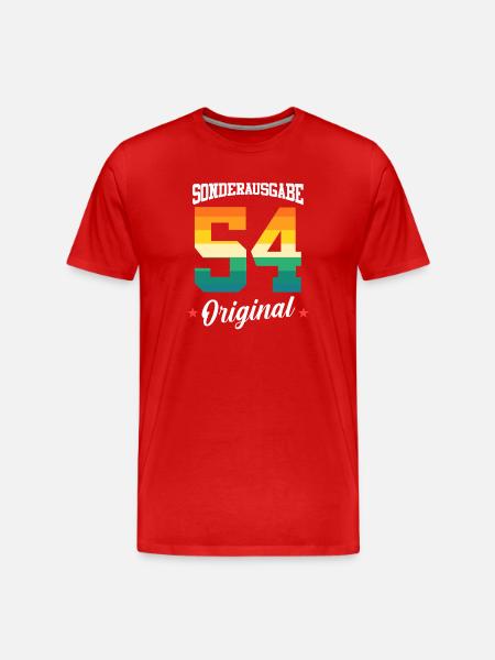 54 Birthday - Men's Premium Organic T-Shirt - red