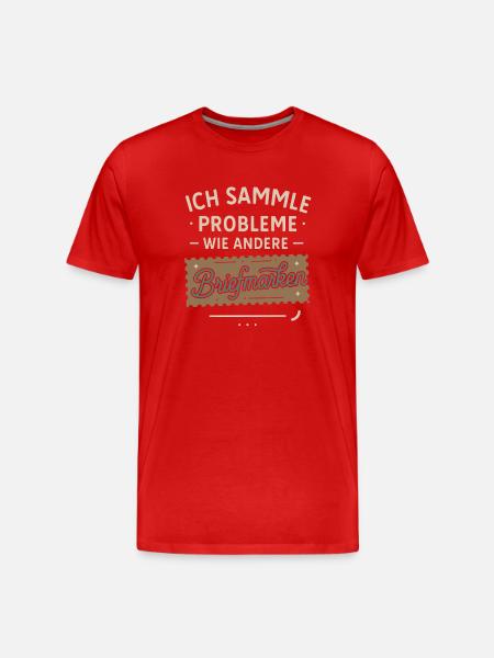 I collect problems like other stamps - Men's Premium Organic T-Shirt - red