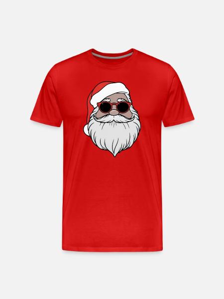 Santa with red sunglasses - Men's Premium Organic T-Shirt - red